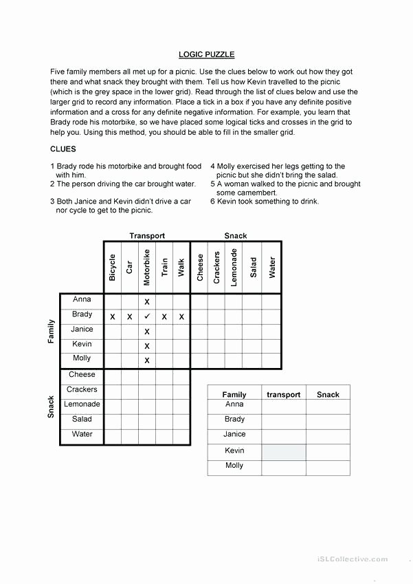 Logical Reasoning Worksheets Logic Puzzles Worksheets