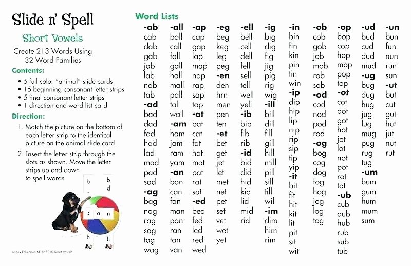 Long A Silent E Words Fresh Short Vowel Word Lists Printable – Thanksteam
