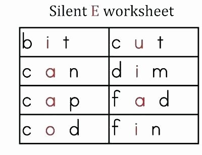 Long A Silent E Words Lovely Silent E Worksheets Grade Magic Letters Pdf Quiet Working Silen