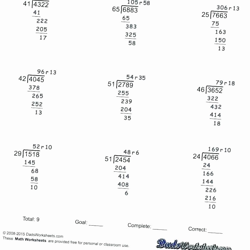 Long Division without Remainders Worksheet Division with Decimal Remainders – ispe Indonesia