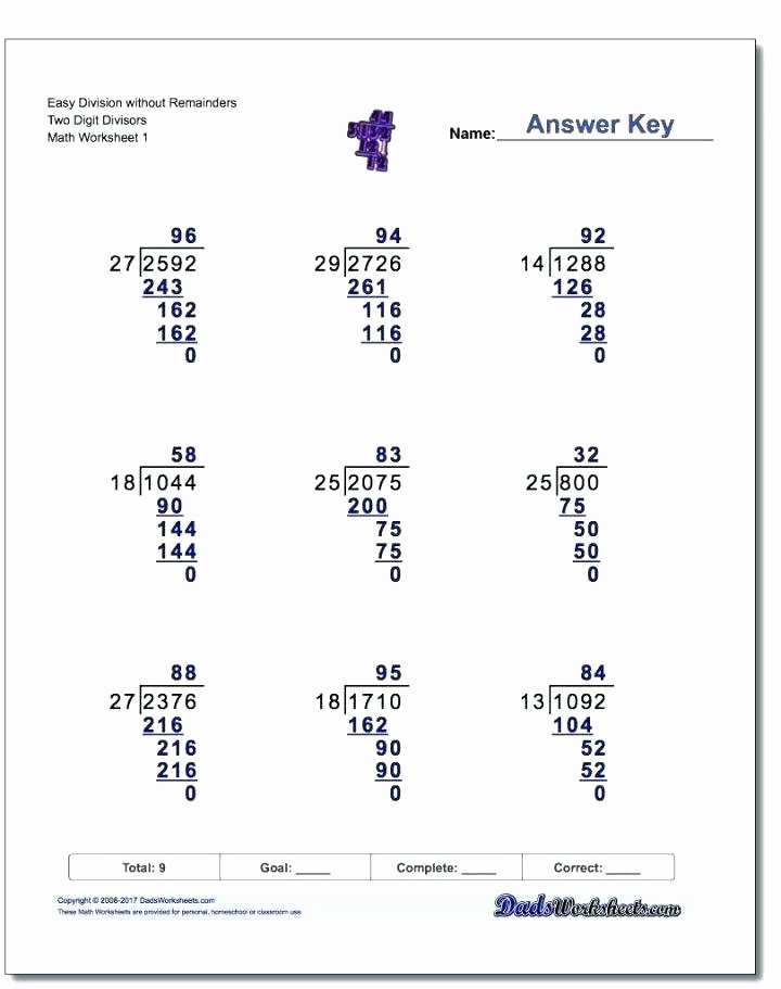 Long Division without Remainders Worksheet Long Division Worksheets for Grade Cbse Class 3 Maths Free