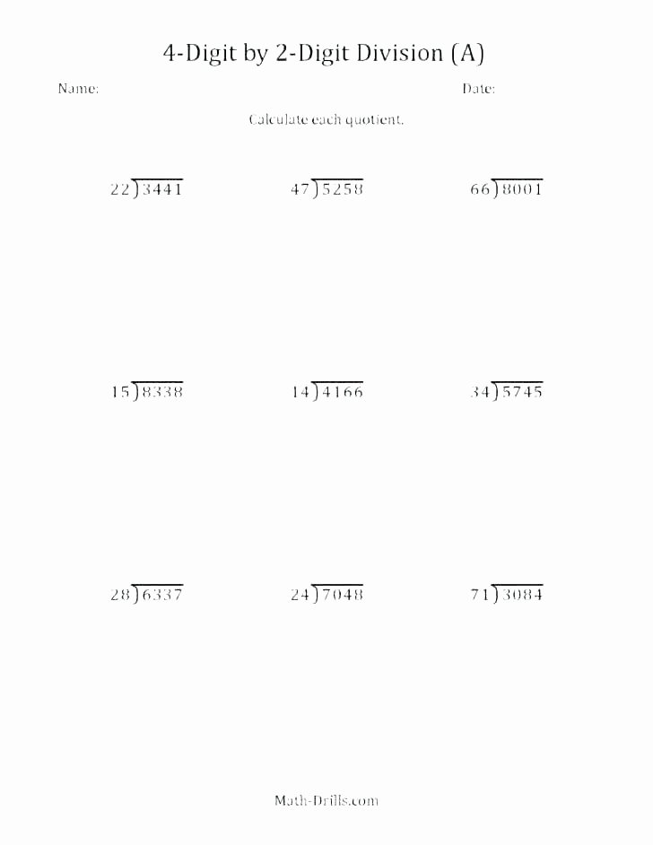 Long Division without Remainders Worksheet Teaching Division Worksheets
