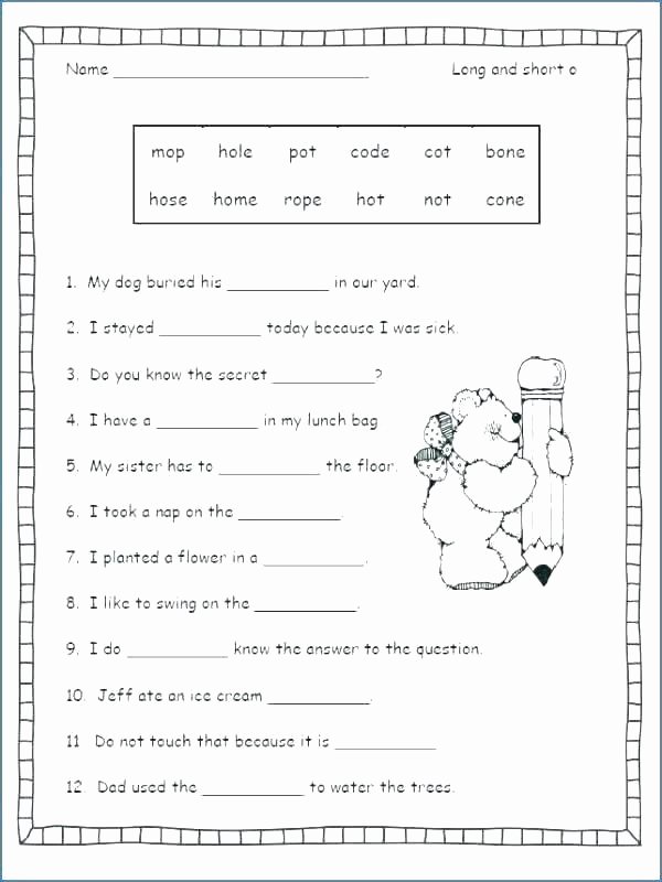 Long E Short E Worksheets Silent E Worksheets for Kindergarten