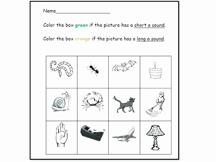Long Vowel sounds Worksheets sounds Worksheets for Grade 1