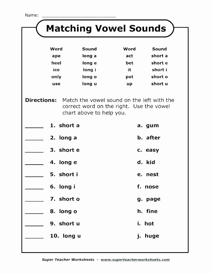 Long Vowels Worksheets First Grade Long I Worksheets for Grade 1