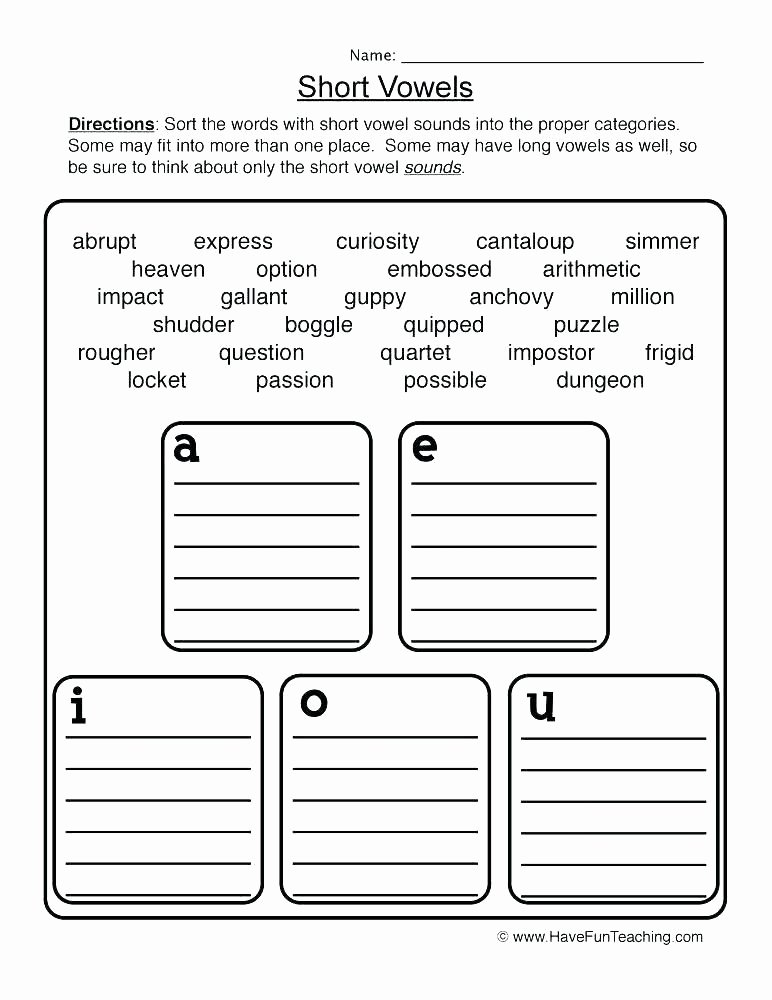 Long Vowels Worksheets First Grade Vowel Detective Long E Worksheets 3rd Grade