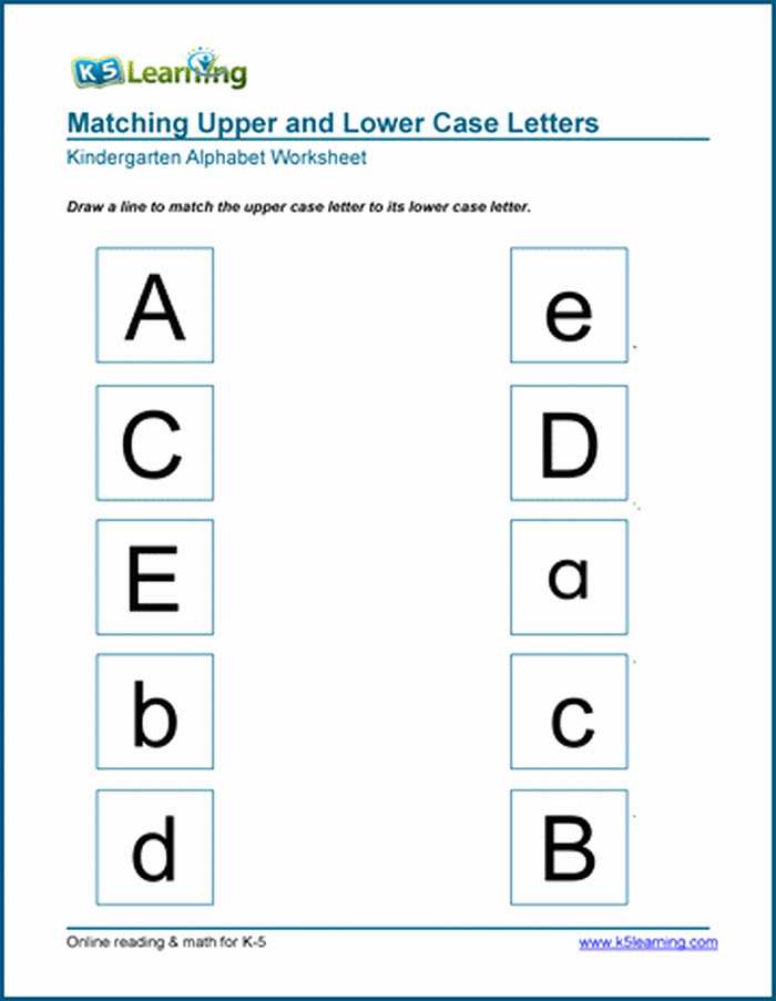 Lower Case Alphabet Worksheet 19 Kindergarten Worksheets Match Upper Case and Lower Case