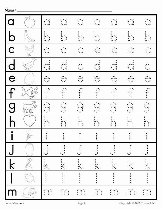 Lower Case Alphabet Worksheet Free Lowercase Letter Tracing Worksheets