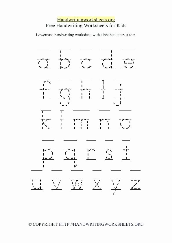 Lowercase Alphabet Tracing Printable Worksheets Printable Alphabet Handwriting