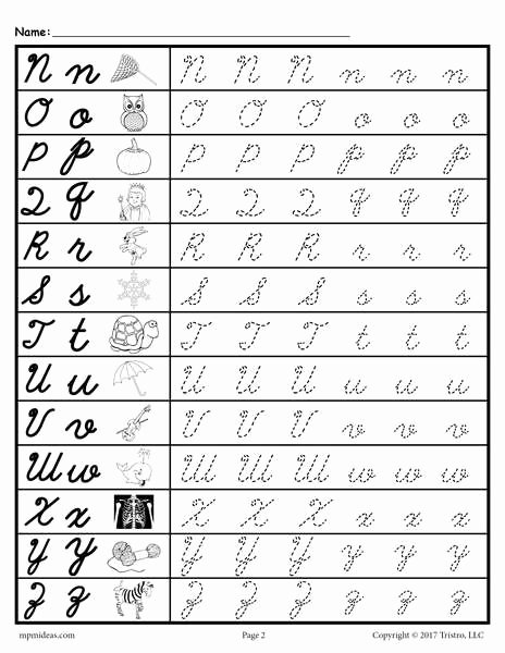 Lowercase Alphabet Tracing Worksheets Free Cursive Uppercase and Lowercase Letter Tracing