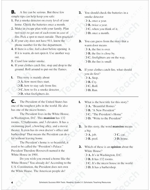 Main Idea 3rd Grade Worksheets 4th Grade Main Idea Worksheets Multiple Choice Fresh 518