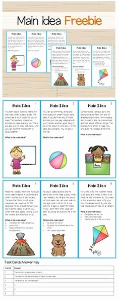 Main Idea and Details Worksheet 149 Best Main Idea Images In 2019