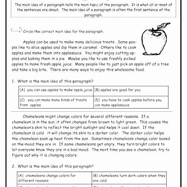 Main Idea and Summary Worksheets Main Idea Worksheets for Grade 1 – Sunriseengineers