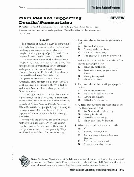 Main Idea and Summary Worksheets Main Idea Worksheets Grade 5 – Katyphotoart