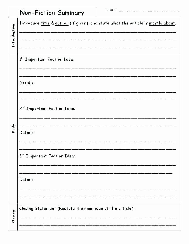Main Idea and Summary Worksheets Summary Writing Worksheets 3 Reading Preparation Tips