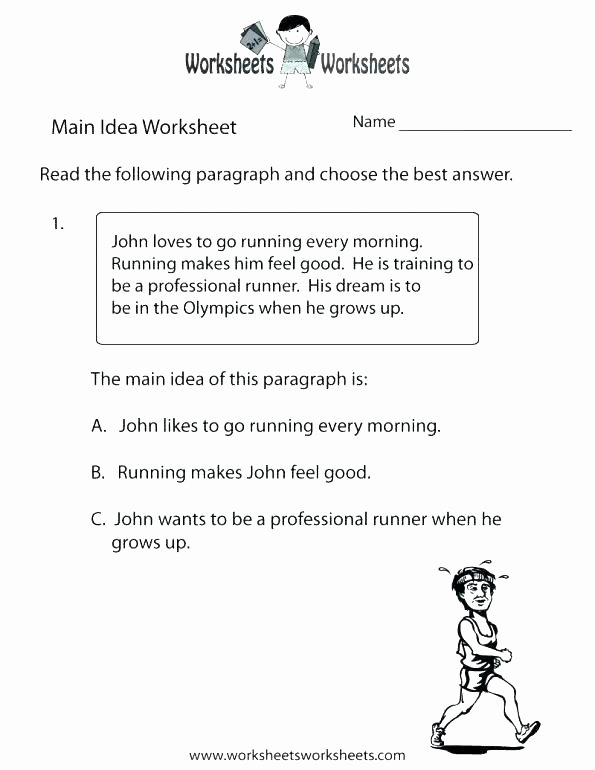 main idea worksheets grade 1 reading prehension also free first and supporting details 8 multiple choice 1st pdf workshee