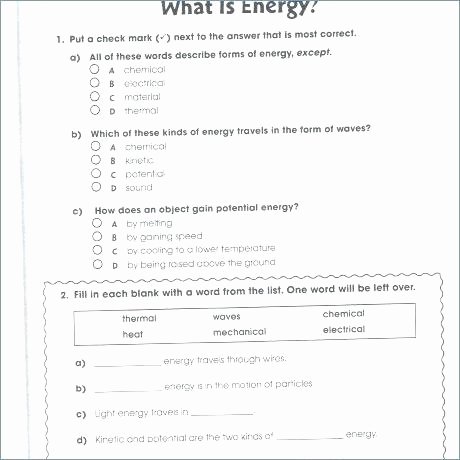 Main Idea Worksheets High School thermal Energy Worksheets 5th Grade
