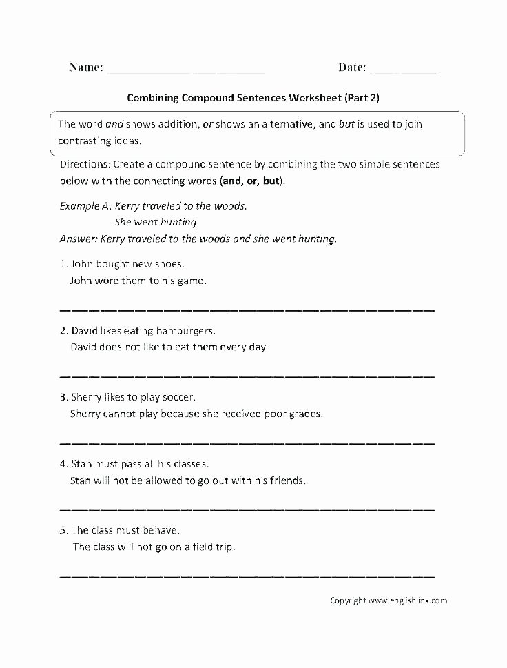 Making Compound Sentences Worksheets Worksheets On Types Of Sentences – Openlayers