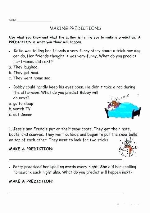 Making Friends Worksheets Lovely Prediction Workshes for Grade Writing Conclusions Service