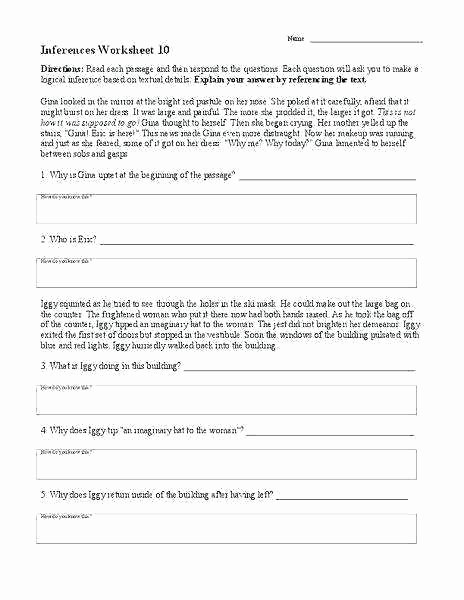 Making Inference Worksheets 4th Grade 4th Grade Inferences Worksheets
