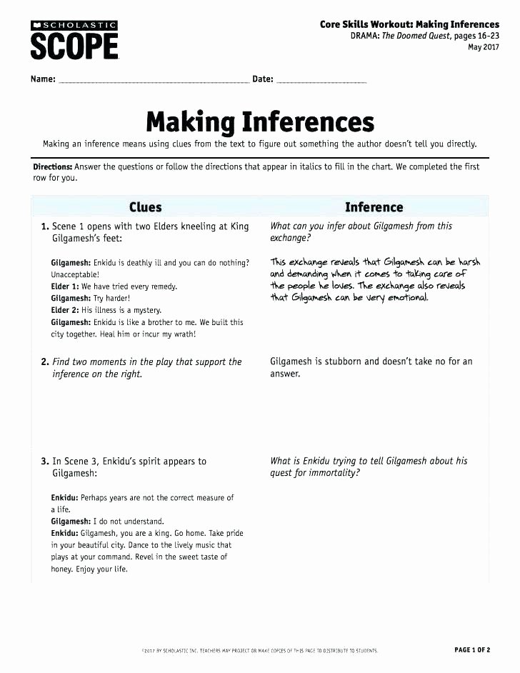 Making Inferences Worksheet 4th Grade Drawing Conclusions Worksheets 7th Grade