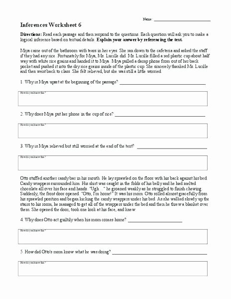 Making Inferences Worksheet Pdf Making Inferences with Worksheets Inference
