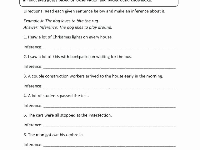 Making Inferences Worksheets 4th Grade Making Inferences Worksheets 2nd Grade Free