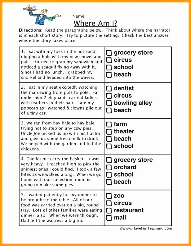 Making Inferences Worksheets 4th Grade Reading Inferences Worksheets Prehension for Grade Free
