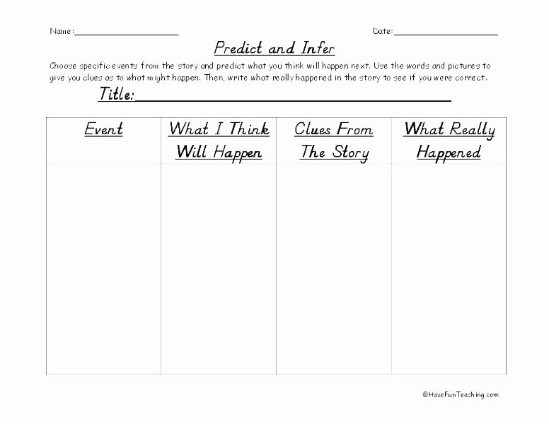 Making Predictions Worksheet 2nd Grade Inferring Worksheets – Petpage