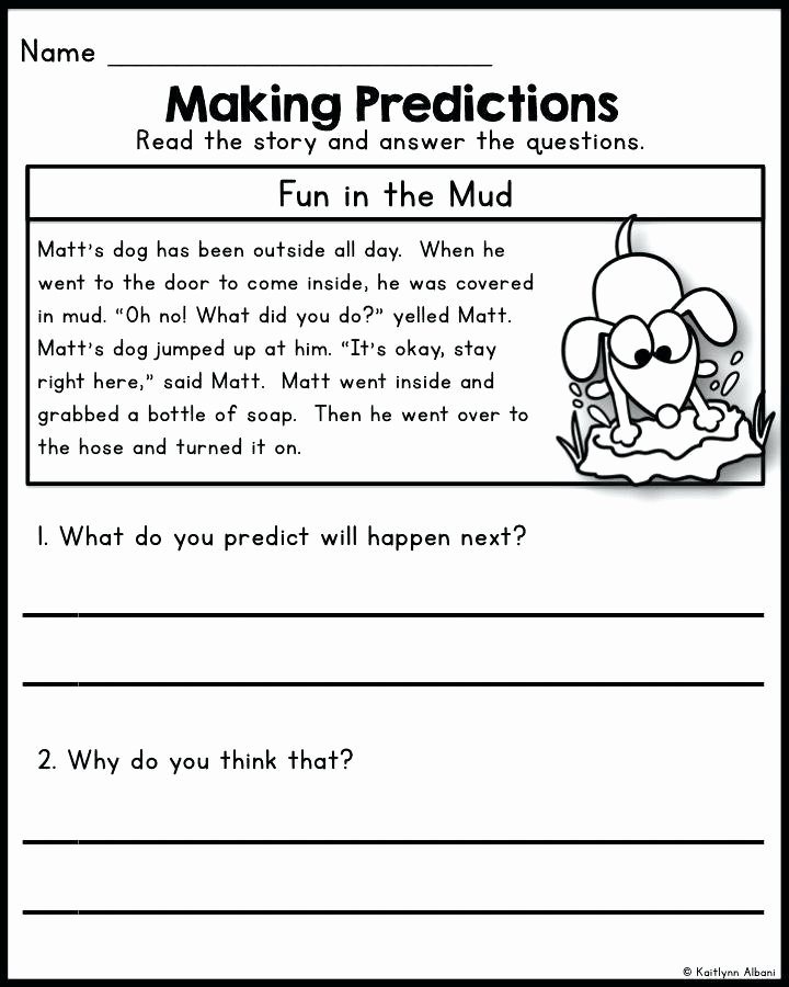 Making Predictions Worksheet 2nd Grade Prediction Worksheets for First Grade Living Nonliving Cc
