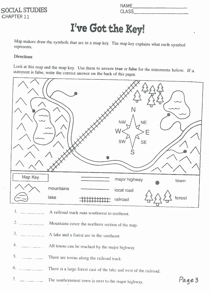 Map Reading Practice Worksheets New Map Skills Worksheets 3rd Grade