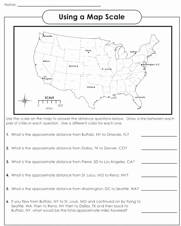 Map Scale Worksheet 3rd Grade Free 7th Grade social Stu S Worksheets Dies with Answer