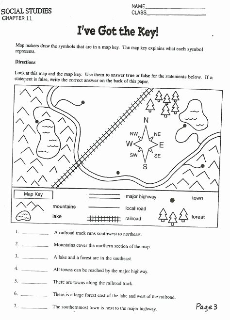 Map Scale Worksheet 4th Grade Reading social Stu S Worksheets