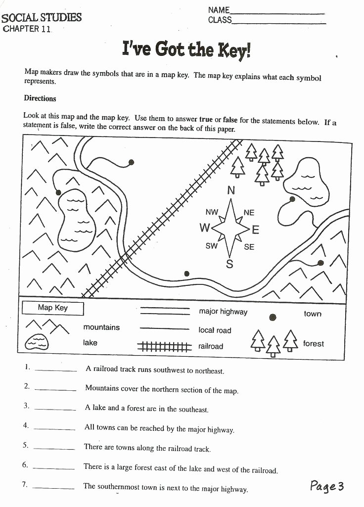 Map Skills Worksheet 4th Grade Map Skills Worksheets