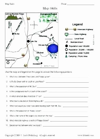 Map Skills Worksheets Answers 1st Grade Map Skills Worksheets
