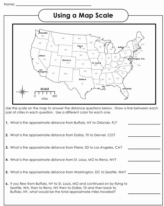 Map Skills Worksheets Answers Map Skills Worksheets Middle School – 7th Grade Math Worksheets