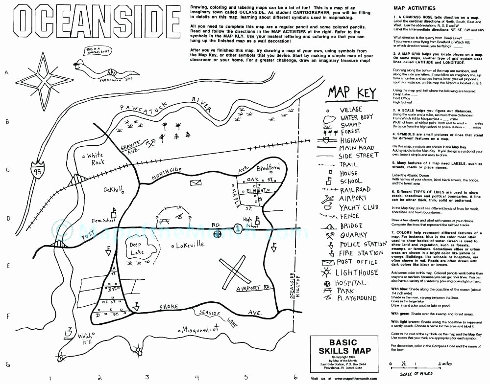 Map Worksheet 2nd Grade Maps for First Grade Map Worksheets Free Printable Skills