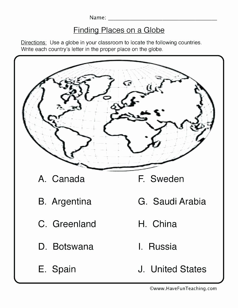 Map Worksheets for 2nd Grade Teaching north south East West Worksheets