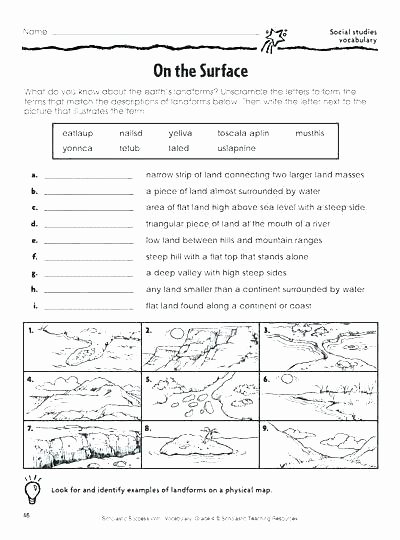 Map Worksheets for First Grade Elementary Map Skills Worksheets