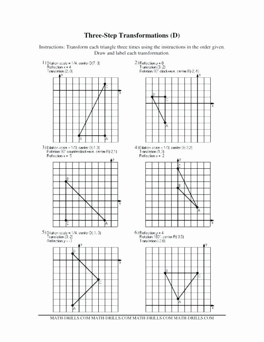 Math Aids Reflections and Parallel Lines Independent Practice Worksheet Math
