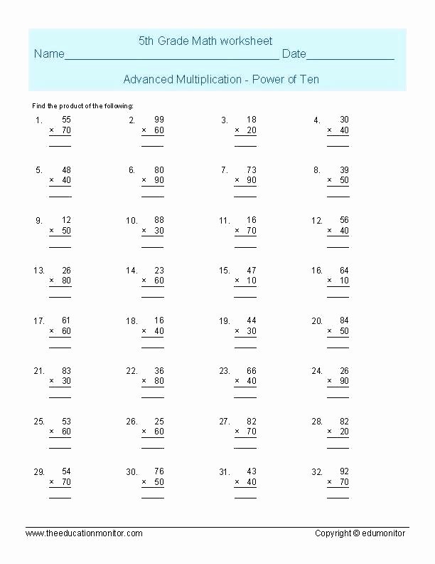 Math Conversion Worksheets 5th Grade Division Practice Worksheets 5th Grade Math Quiz