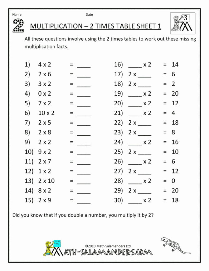 Math Salamanders What is 3 Times 7 Math Worksheets 6 Table Tables Games for
