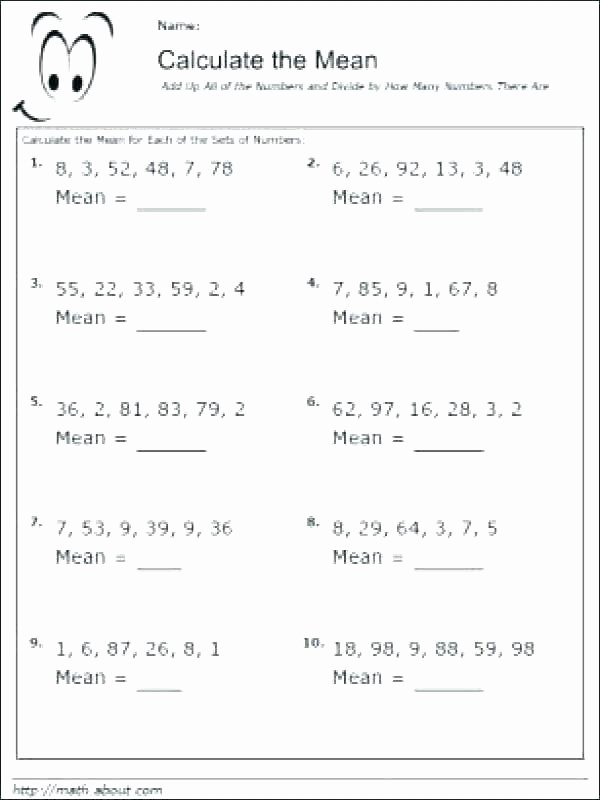 Mean Mode Median Worksheets Mean Median Mode Range Quiz – Kcctalmavale