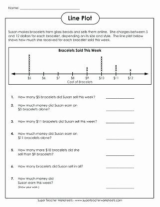 Measurement Worksheets for 3rd Grade Graph Worksheets Line Plot Bracelets Measurement and Data