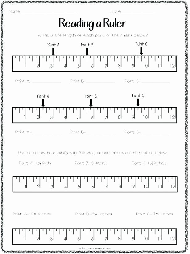 Measurement Worksheets for 3rd Grade Ruler Worksheets