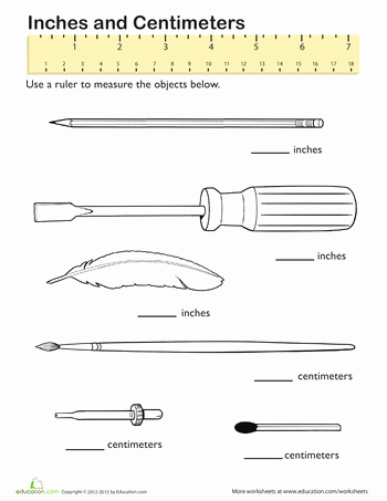 Measuring In Inches Worksheets Measurement Mania Centimeters &amp; Inches