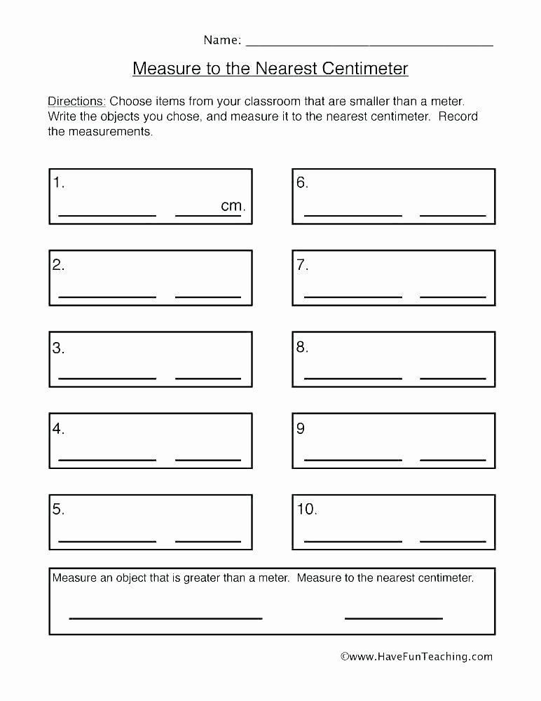Measuring In Inches Worksheets Measurement Worksheets Middle School Science Grade
