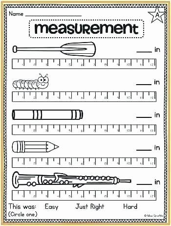 Measuring Worksheets 3rd Grade First Grade Measurement Worksheets
