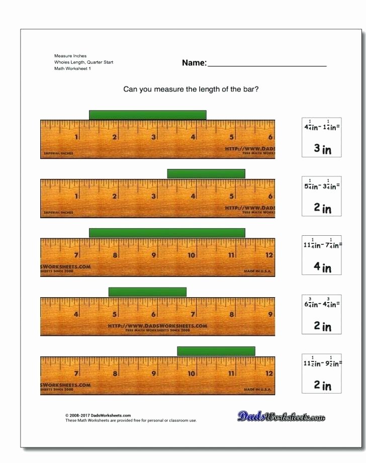 Measuring Worksheets Inches Inches Measurement Ruler Math Worksheets Ruler Math
