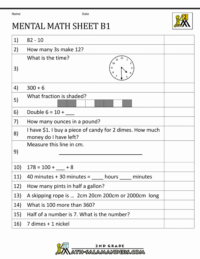 Mental Math Worksheets Grade 3 Grade 3 Mental Math Worksheets Antihrap